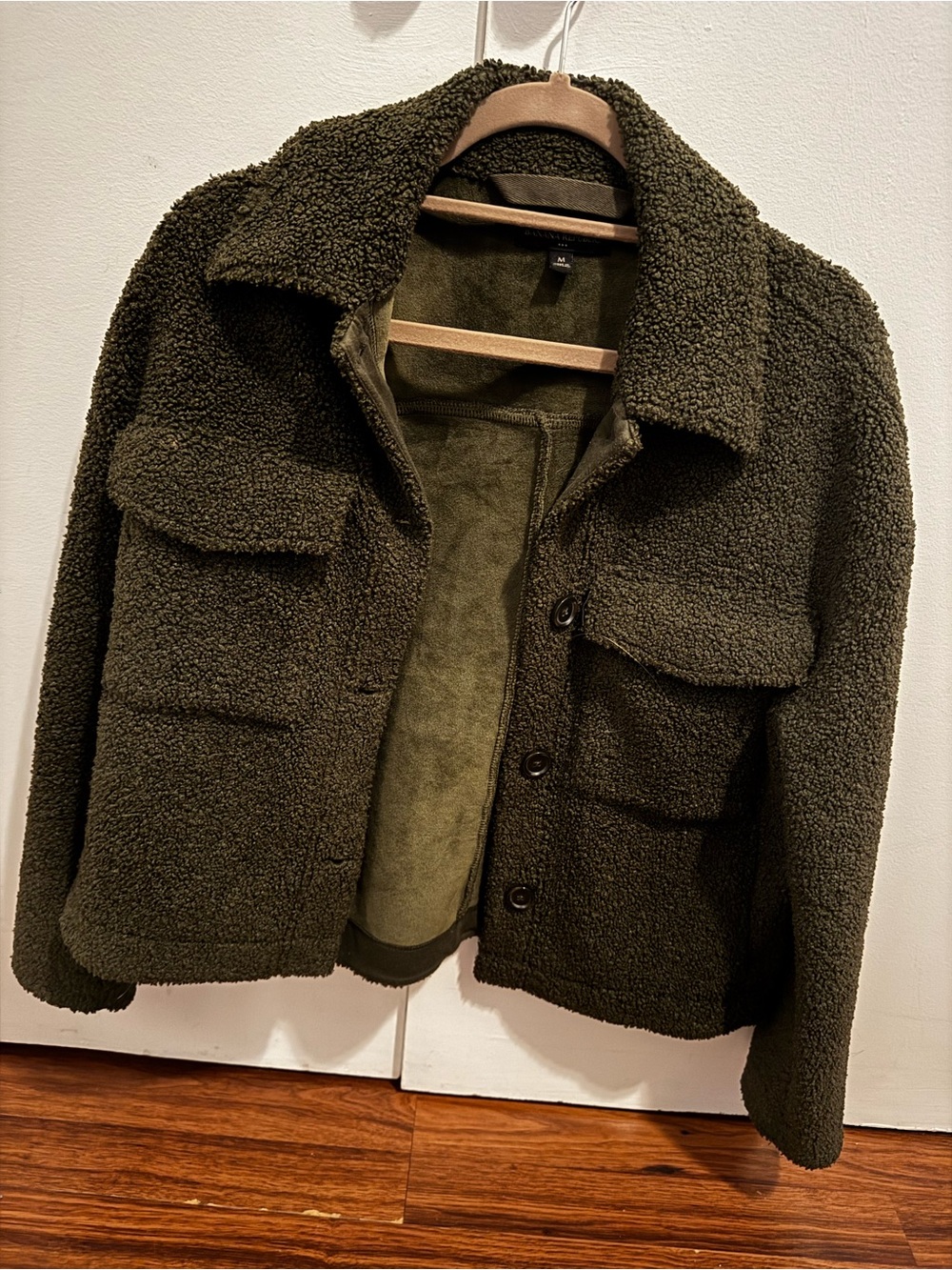 Banana Republic Olive Green Sherpa Jacket